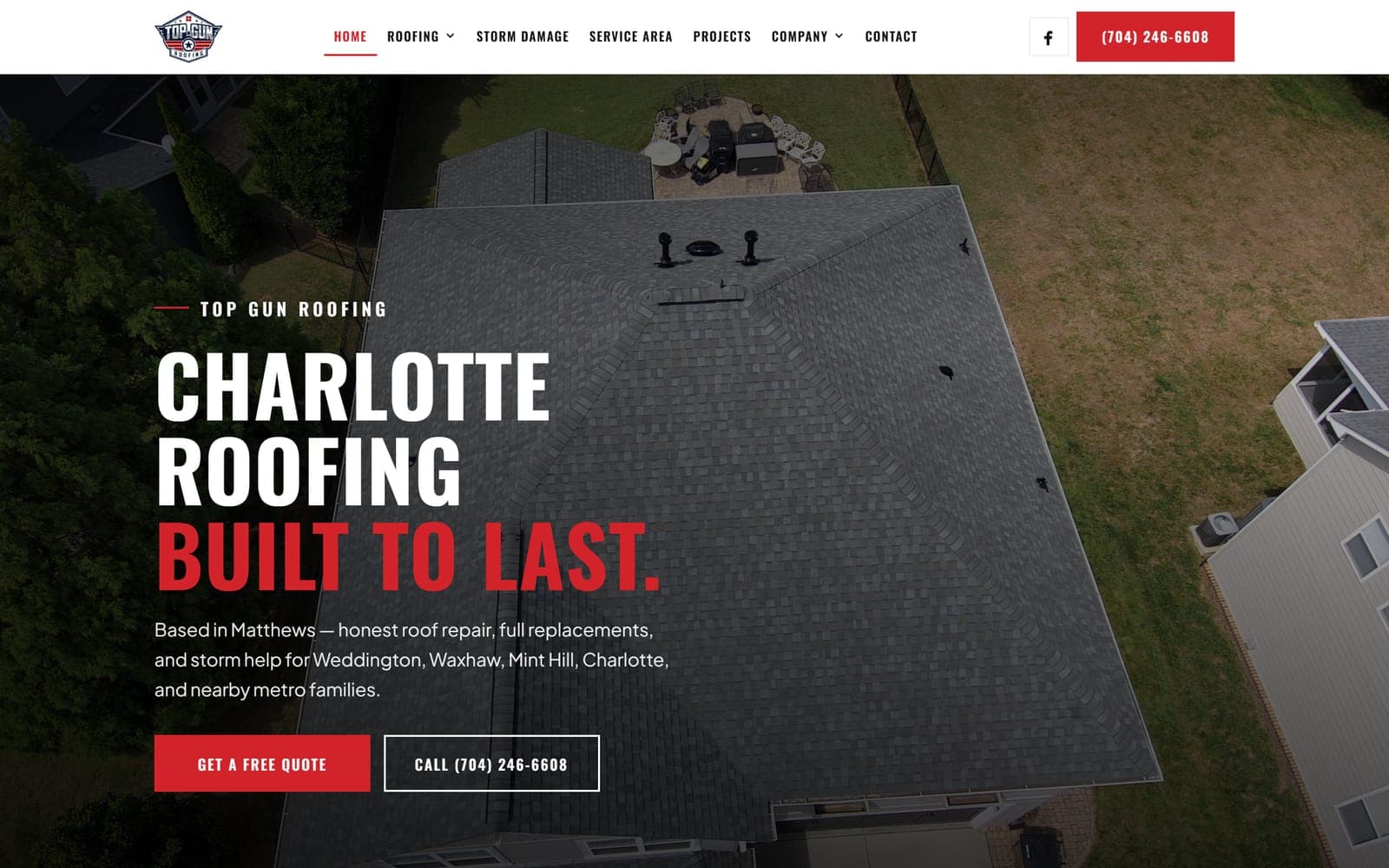 Top Gun Roofing case study preview